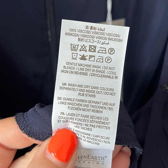 Boden Alice Faux Wrap Front Jumpsuit Short Sleeves Navy Blue Size 4 Petite NEW - Picture 13 of 13